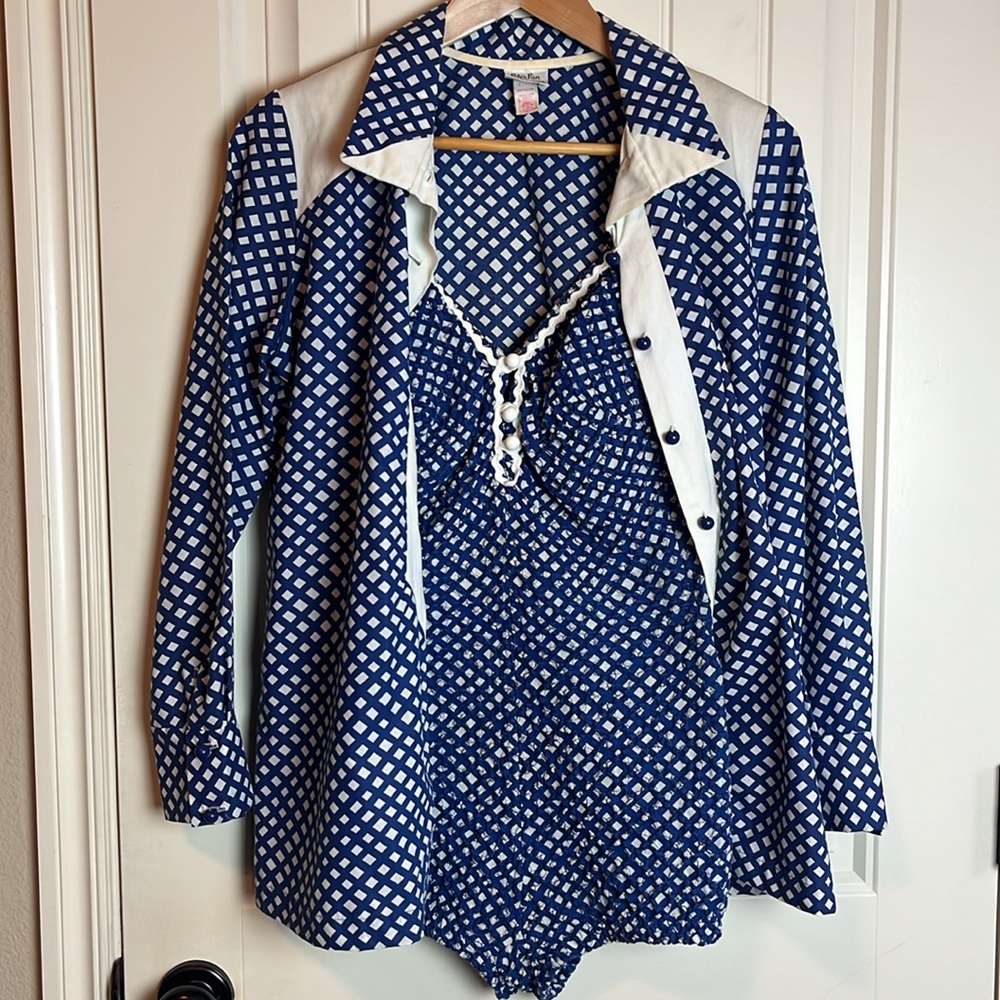 Vintage 1960’s Swimsuit Peter Pan Sun Blazers & coverup Sz 10